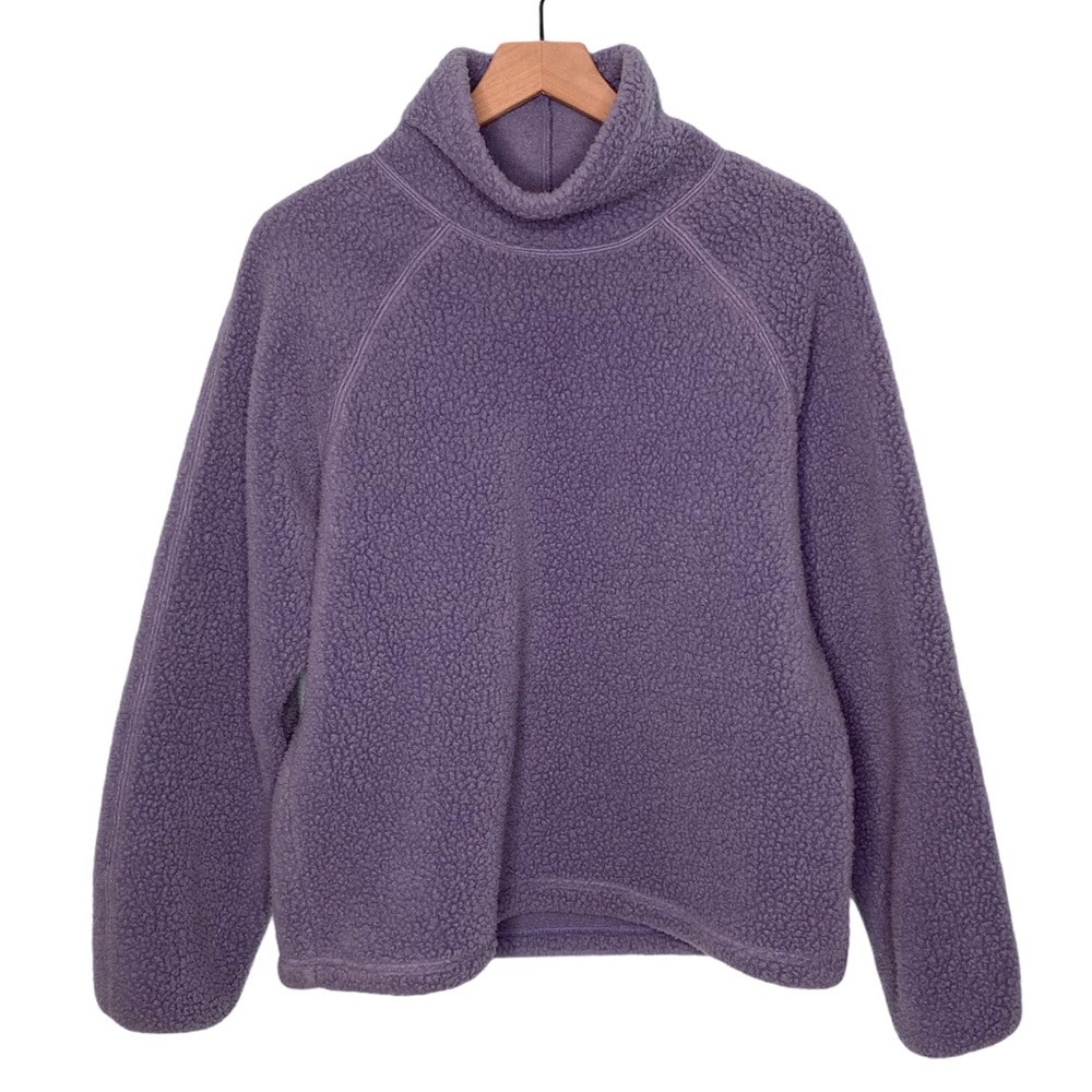 LL Bean Purple Pullover Fleece Sweater